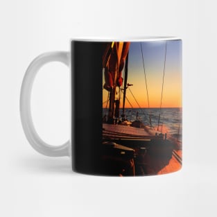 SUNSET ON BOAT Mug